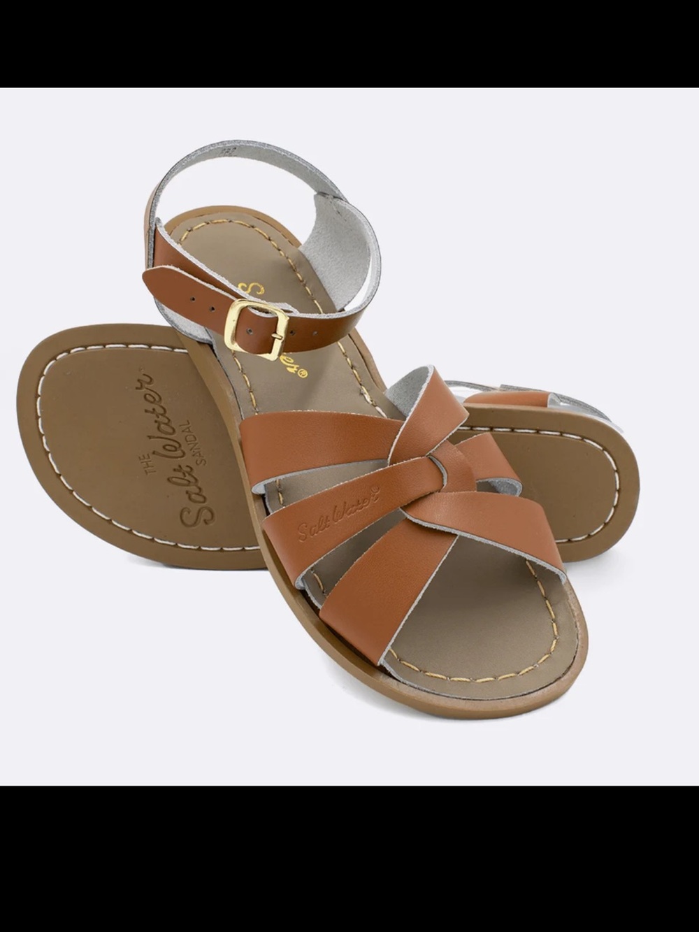 Adult Women’s Salt Water Sandals by Hoy Leather Tan size 9 - Picture 2 of 5